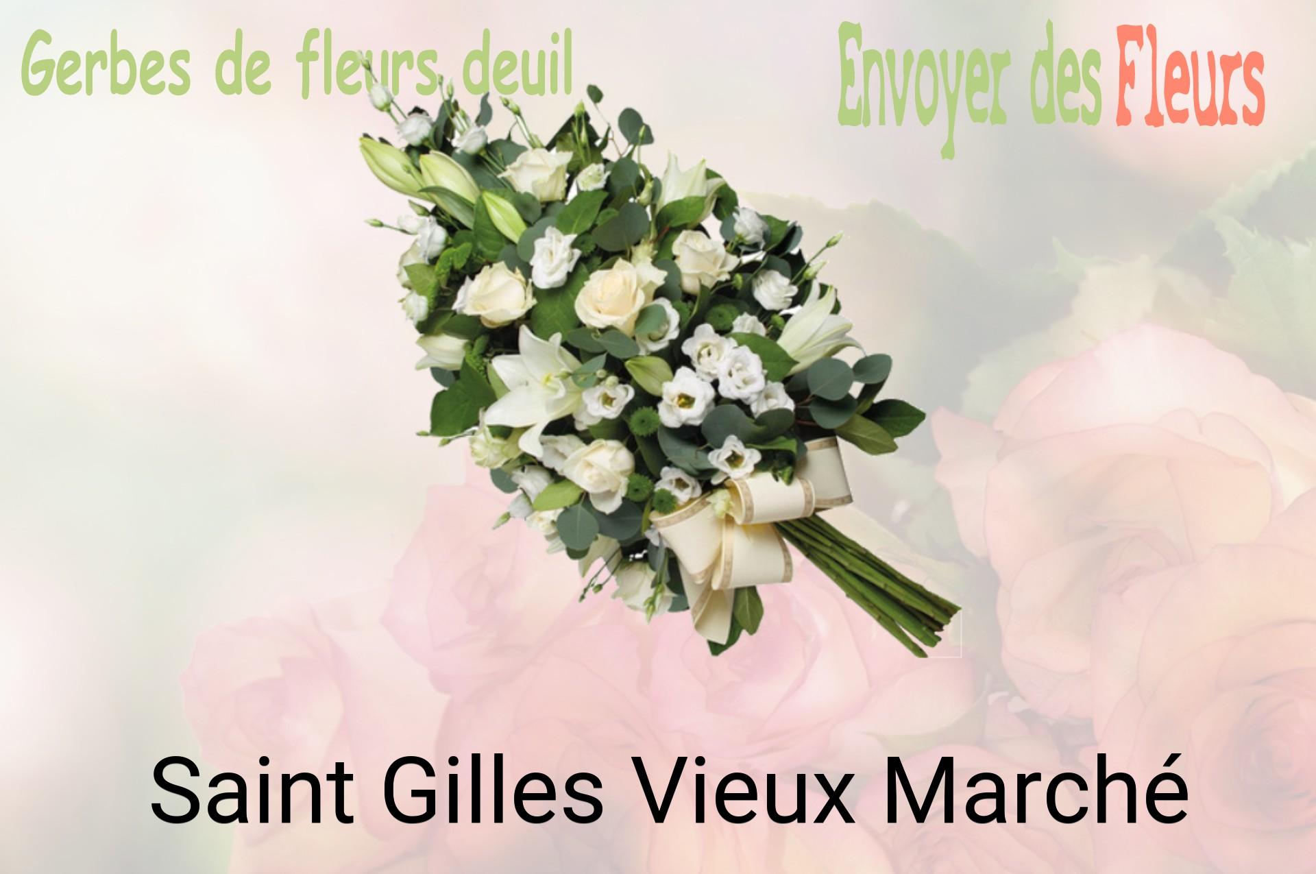 Gerbe de fleurs de deuil livrée à Saint-Gilles-Vieux-Marché